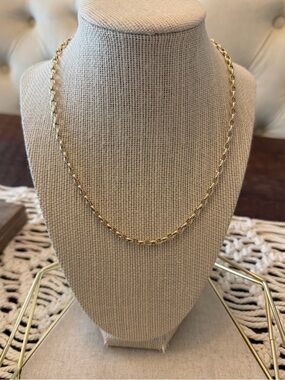 14k Yellow Gold Rolo Necklace - 18” - New In Box